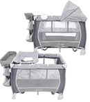 PREMIUM BABY CUNA CORRALITO AUSTIN GRIS C/CAMBIADOR R.N - 3AÑOS - PB2380 - PB2378