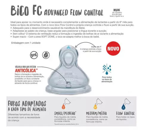 NUK TETINA ADVANCED FIRST CHOICE FLUIDO Y 6M+ 808429 - 808436