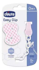 CHICCO PORTA CHUPETE CLIP CON CADENA AZUL 4083 - UNISEX 4084