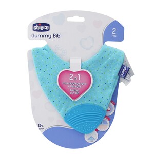 CHICCO GUMMY MORDEDOR Y BABERO 2 EN 1