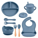 BABY ALIMENTACIÓN SET CUBIERTOS COMPLETOS 8 PIEZAS SILICONA Y9